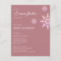 Pequeño copo de nieve en Baby Shower para Chicas