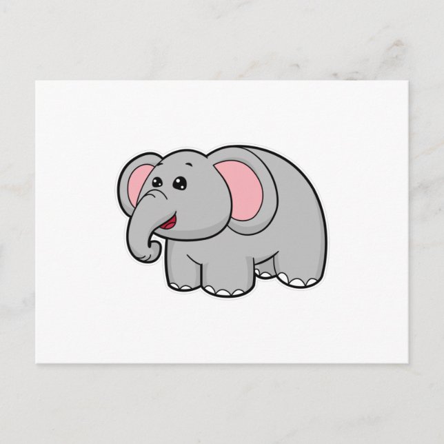 Postal Pequeño elefante (Anverso)