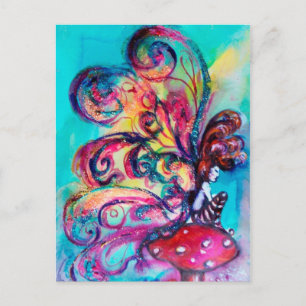 Postal Pequeño elfo de hongos