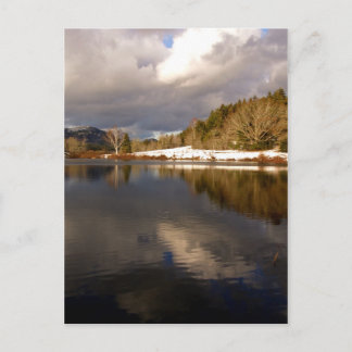 Postal Pequeño estanque largo en invierno