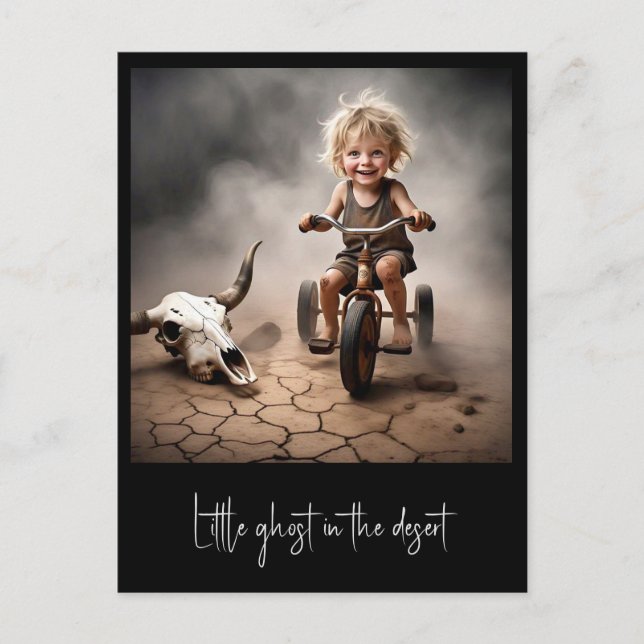 POSTAL " PEQUEÑO FANTASMA EN EL DESIERTO " (Anverso)