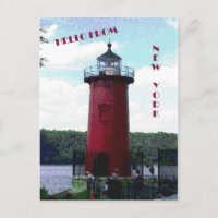 Pequeño faro rojo