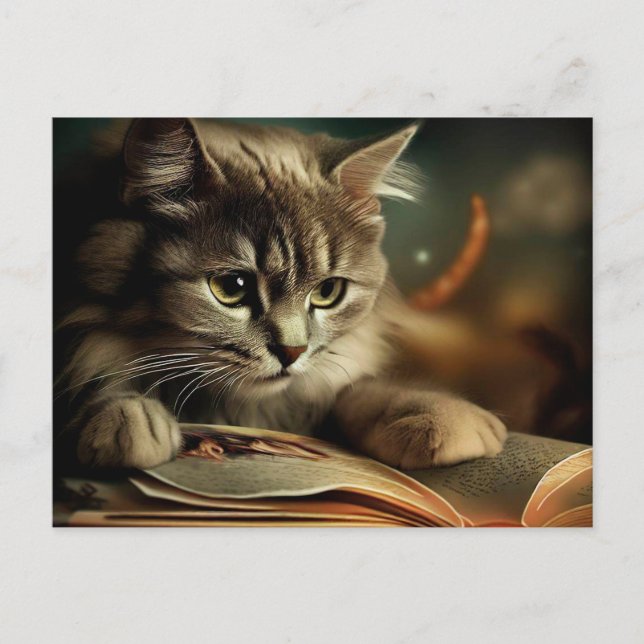 Postal Pequeño gato amarillo (Anverso)