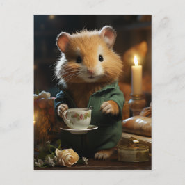 Postal Pequeño Hamster Adorable