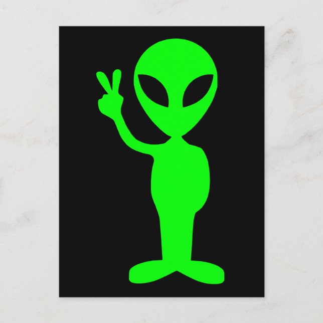 Postal Pequeño hombre verde (Anverso)