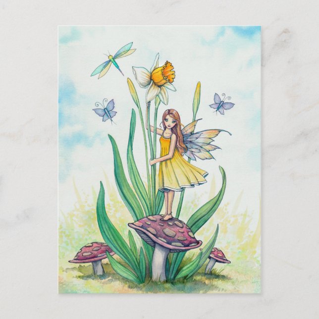 Postal Pequeño Ilustracion de arte de la fantasía de láct (Anverso)