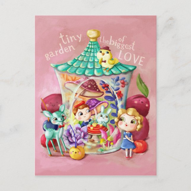 Postal Pequeño Jardín del mayor amor (Anverso)