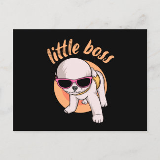 Postal Pequeño jefe. Perro lindo