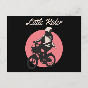 Postal Pequeño Jinete - Diseño de Motociclista Retro