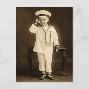 Postal Pequeño marinero vintage