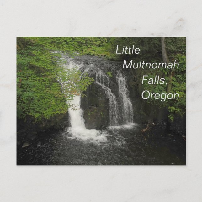 Postal Pequeño Multnomah cae foto de Oregon (Anverso)
