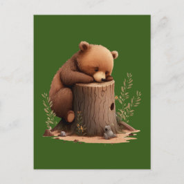 Postal Pequeño Oso Dormido