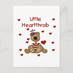 Postal Pequeño oso oso de los niños del corazón