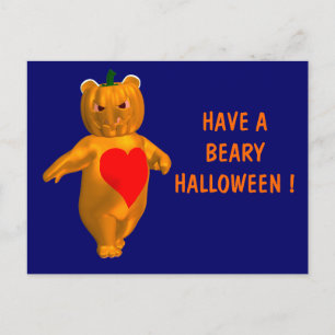Postal Pequeño oso oso oso de Halloween de Guay