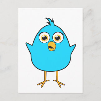 Postal Pequeño pájaro azul