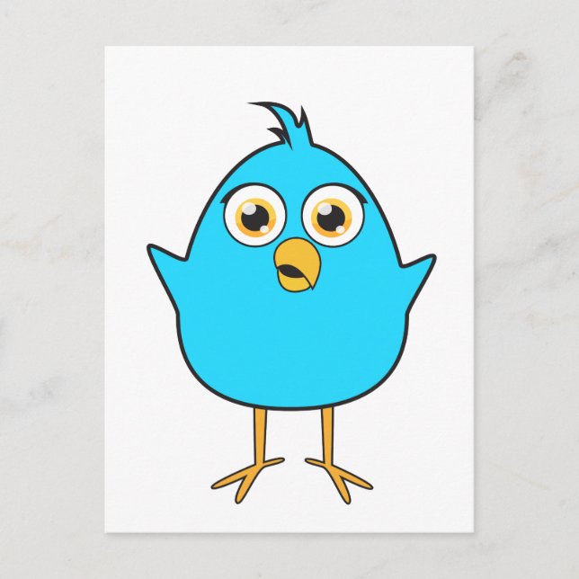 Postal Pequeño pájaro azul (Anverso)