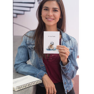 Postal Pequeño personalizable de foca de bebé