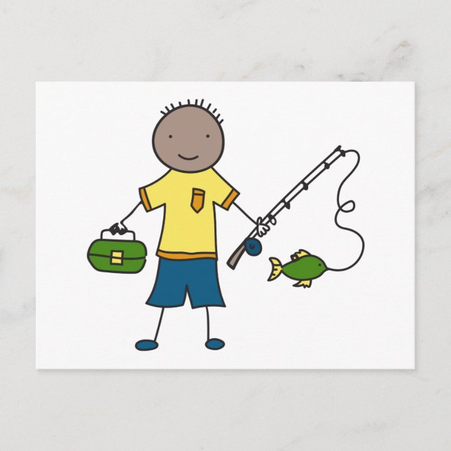 Postal Pequeño pescador (Anverso)