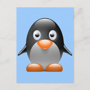 Postal Pequeño pingüino