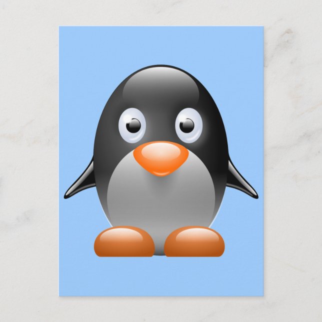 Postal Pequeño pingüino (Anverso)