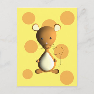 Postal Pequeño ratón cursi
