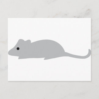 Postal pequeño ratón gris