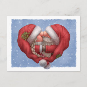 Postal Pequeño Santa Amor