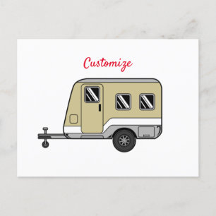 Postal Pequeño Tan Caravana Camper Thunder_Cove