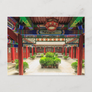Postal Pequeño templo de oca salvaje, China