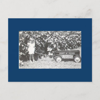 Postal Pequeño vagón rojo