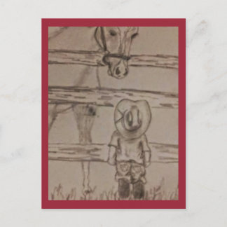 Postal pequeño vaquero