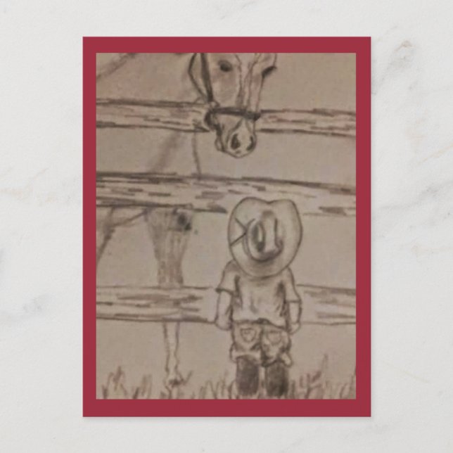 Postal pequeño vaquero (Anverso)