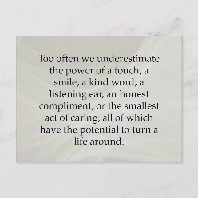 Postal Pequeños actos de cuidado (Anverso)