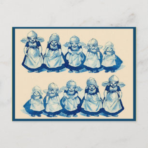 Postal Pequeños chicas holandeses