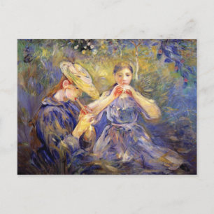 Postal Pequeños jugadores de flauta de Berthe Morisot