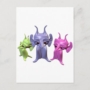 Postal Pequeños marcianos