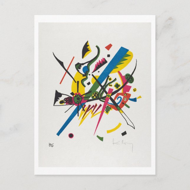 Postal Pequeños mundos I de Kandinsky (Anverso)