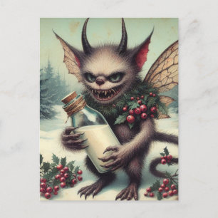 Postal Pequeños Navidades festivos Criador oscuro de la f