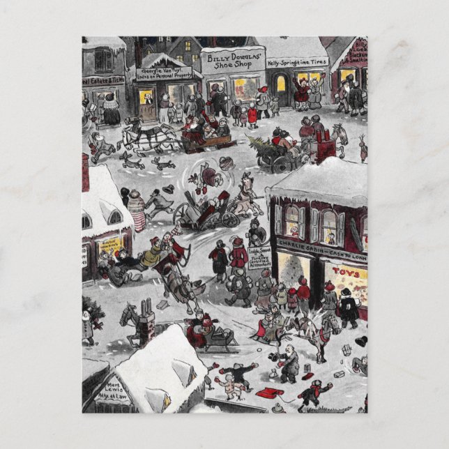 Postal Pequeños Navidades VIllage (Anverso)