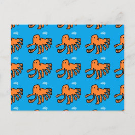 Postal Pequeños Octopuses naranjas Por Master C.M.F.B