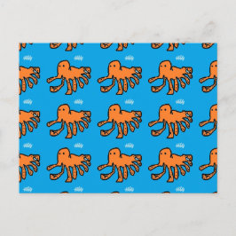 Postal Pequeños Octopuses naranjas Por Master C.M.F.B