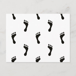 Postal Pequeños pies descalzos en blanco y negro