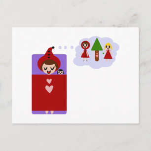 Postal Pequeños sueños de capucha roja