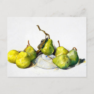 Postal Peras verdes por Charles Demuth
