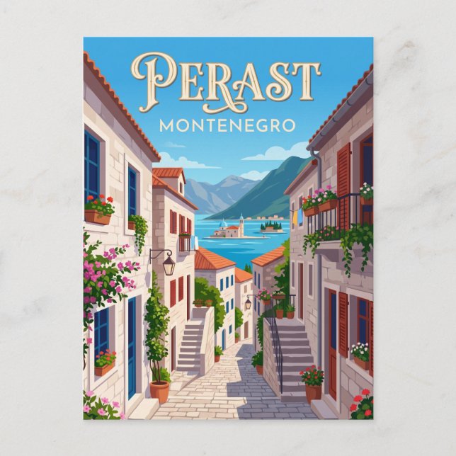 Postal Perast Montenegro (Anverso)