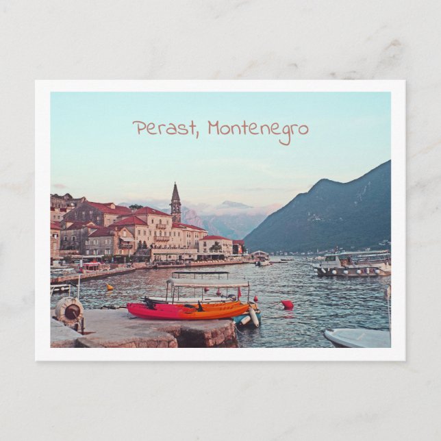 Postal Perast, Montenegro (Anverso)
