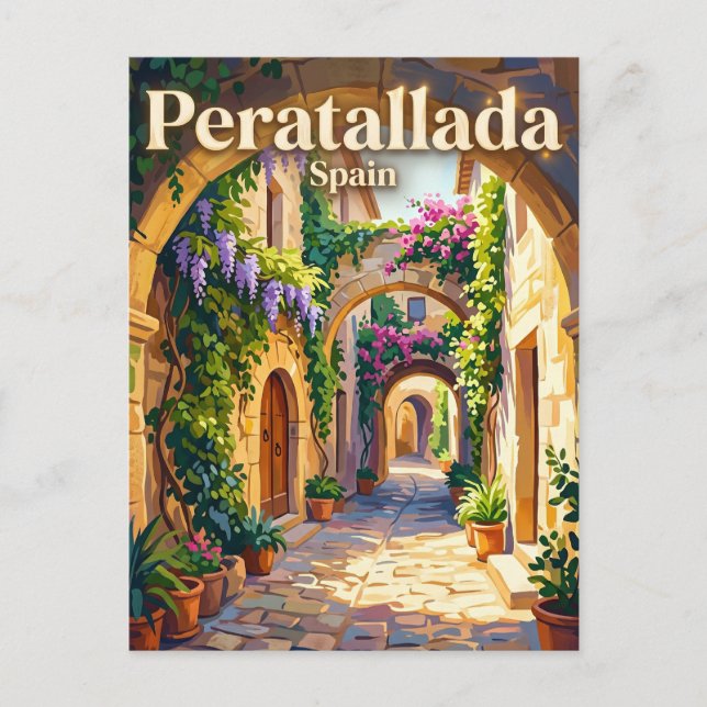 Postal Peratallada España (Anverso)