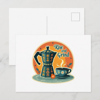 Postal Percolating Memories: Vintage Coffee Moments Postc