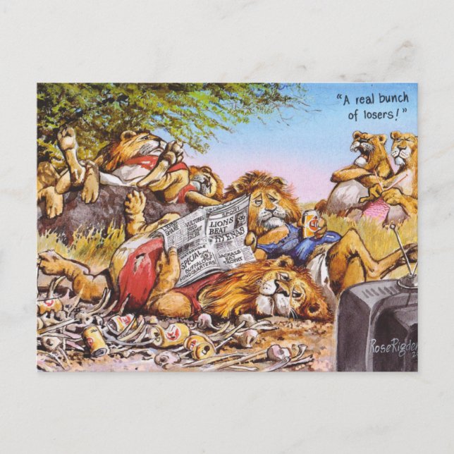 Postal ¡Perdedores! (Anverso)