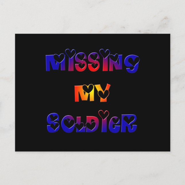 Postal Perder a mi soldado (Anverso)